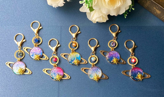 惑星キーホルダー　ゴールド