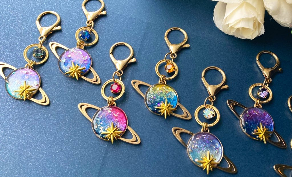 惑星キーホルダー　ゴールド