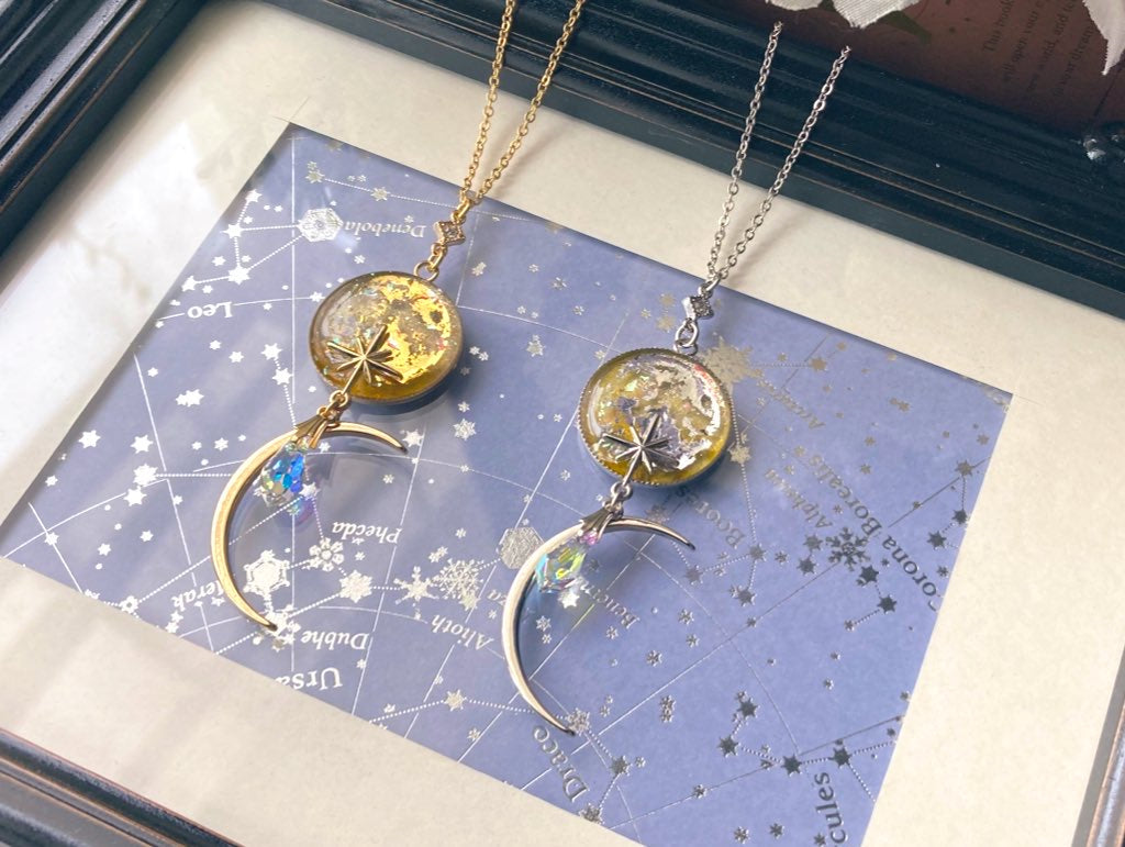 月光の雫ペンダント　スーパームーン（黄色）