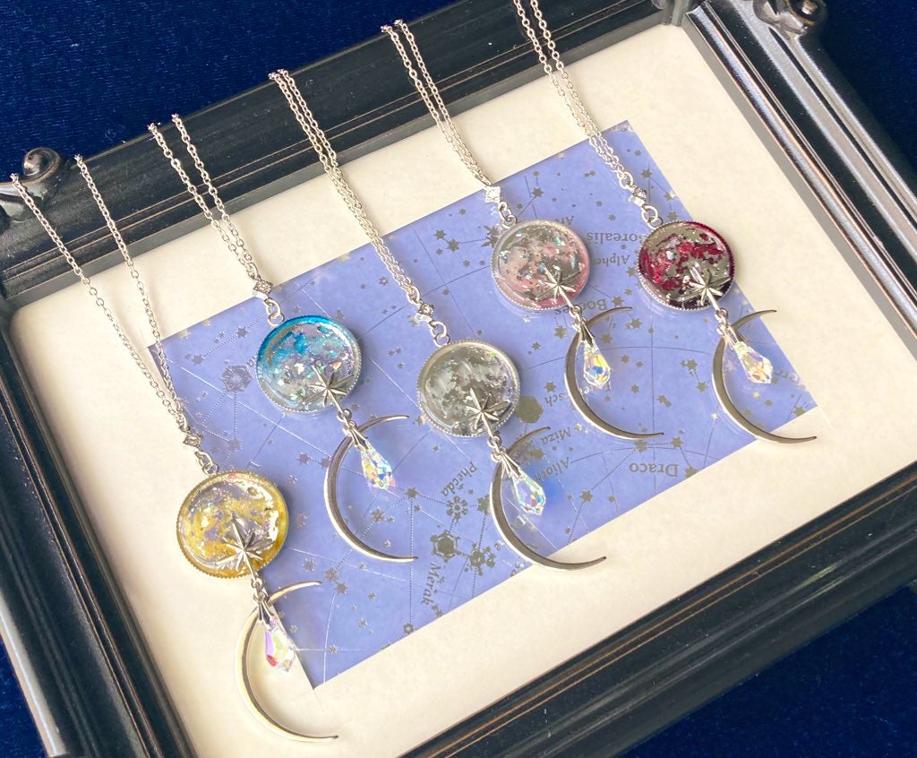 月光の雫ペンダント　スーパームーン（黄色）