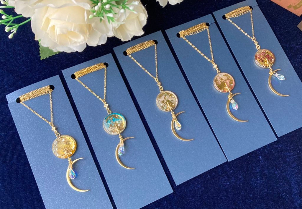 月光の雫ペンダント　スーパームーン（黄色）