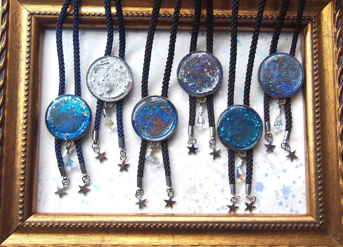 満月ループタイ　銀