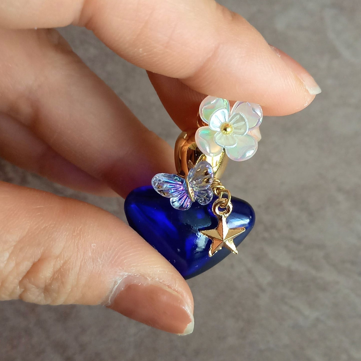 香水瓶ネックレス　ダスクハートボトル　Polaris【シャボン玉ネックレスに変更可能】