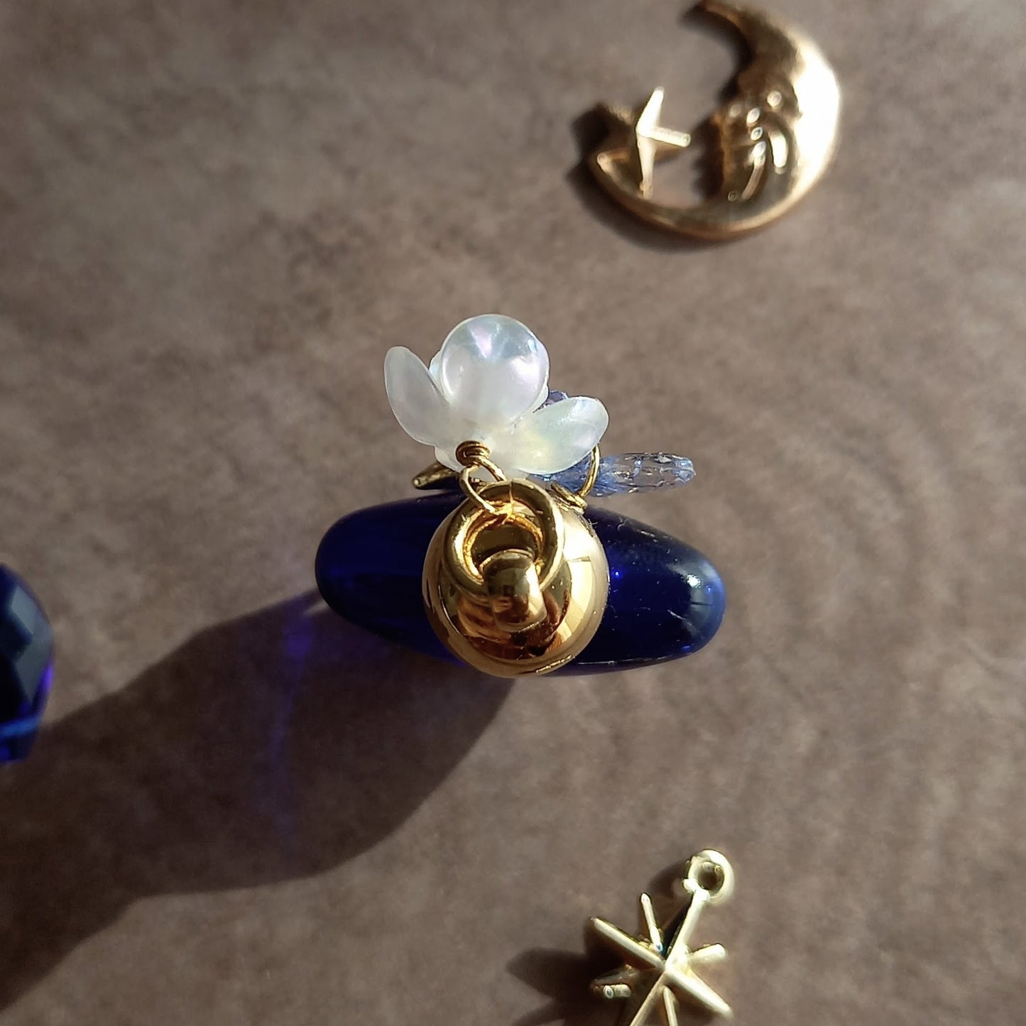 香水瓶ネックレス　ダスクハートボトル　Polaris【シャボン玉ネックレスに変更可能】