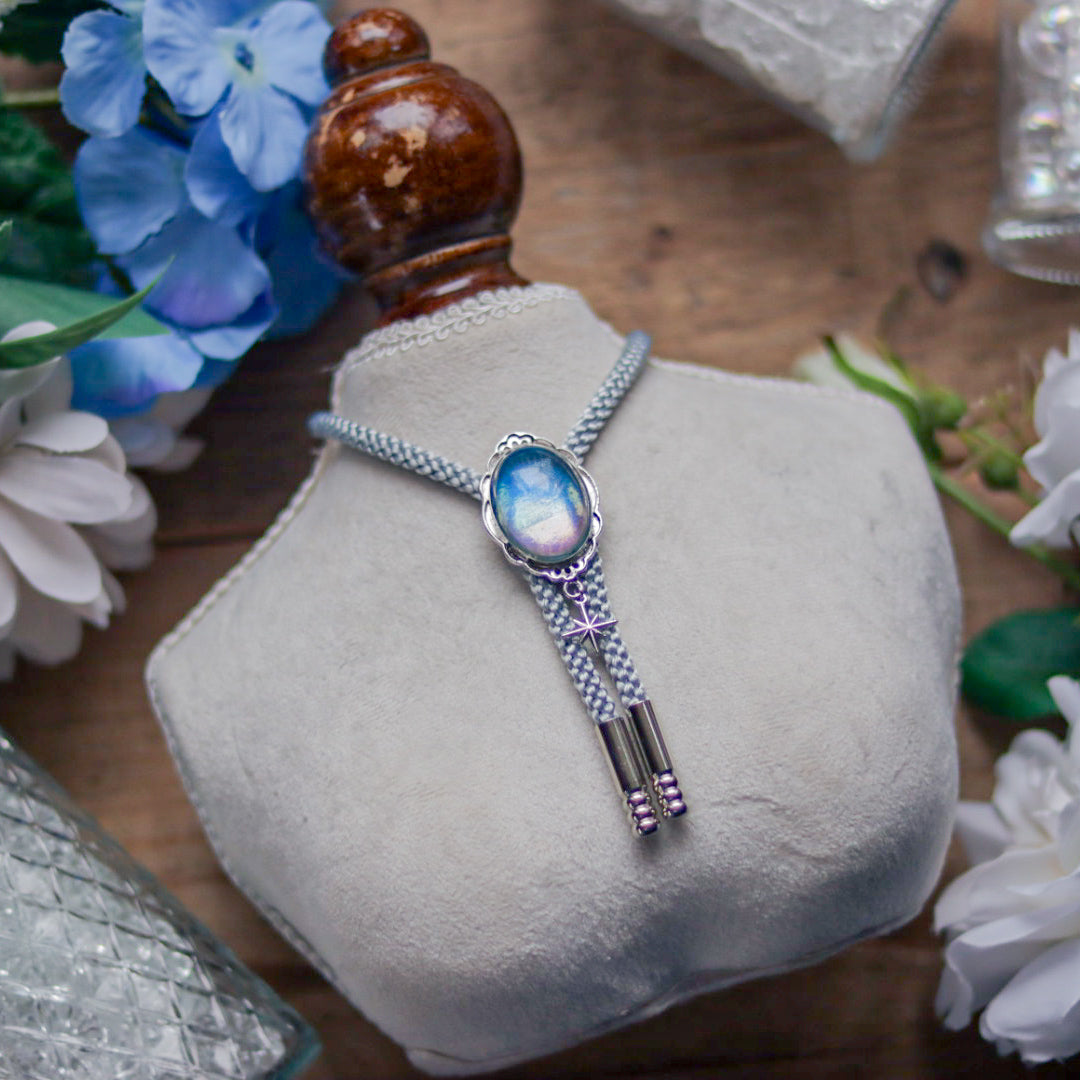 [stained glass candy] loop tie / 朝空 -silver-