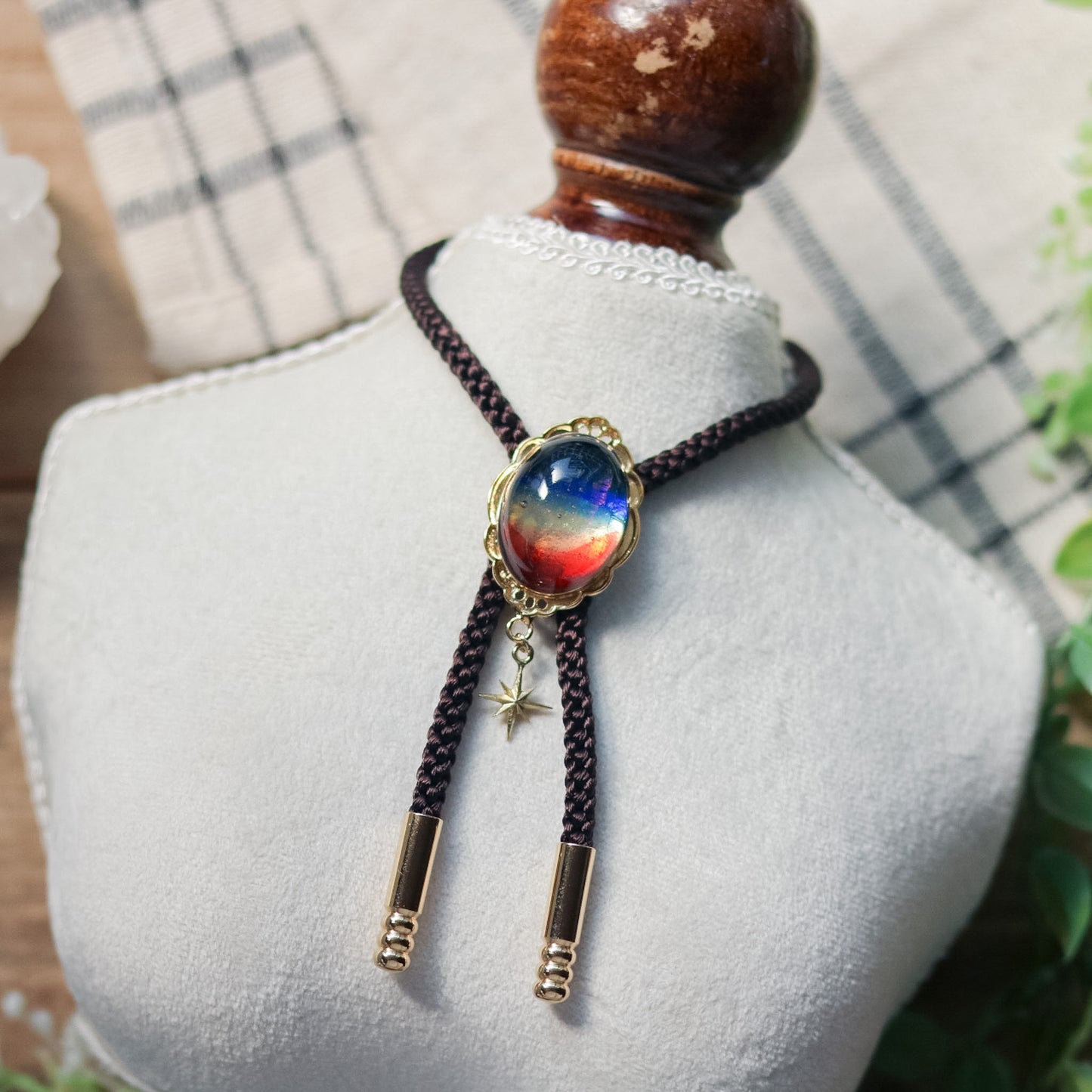 [stained glass candy] loop tie / 黄昏 -gold-