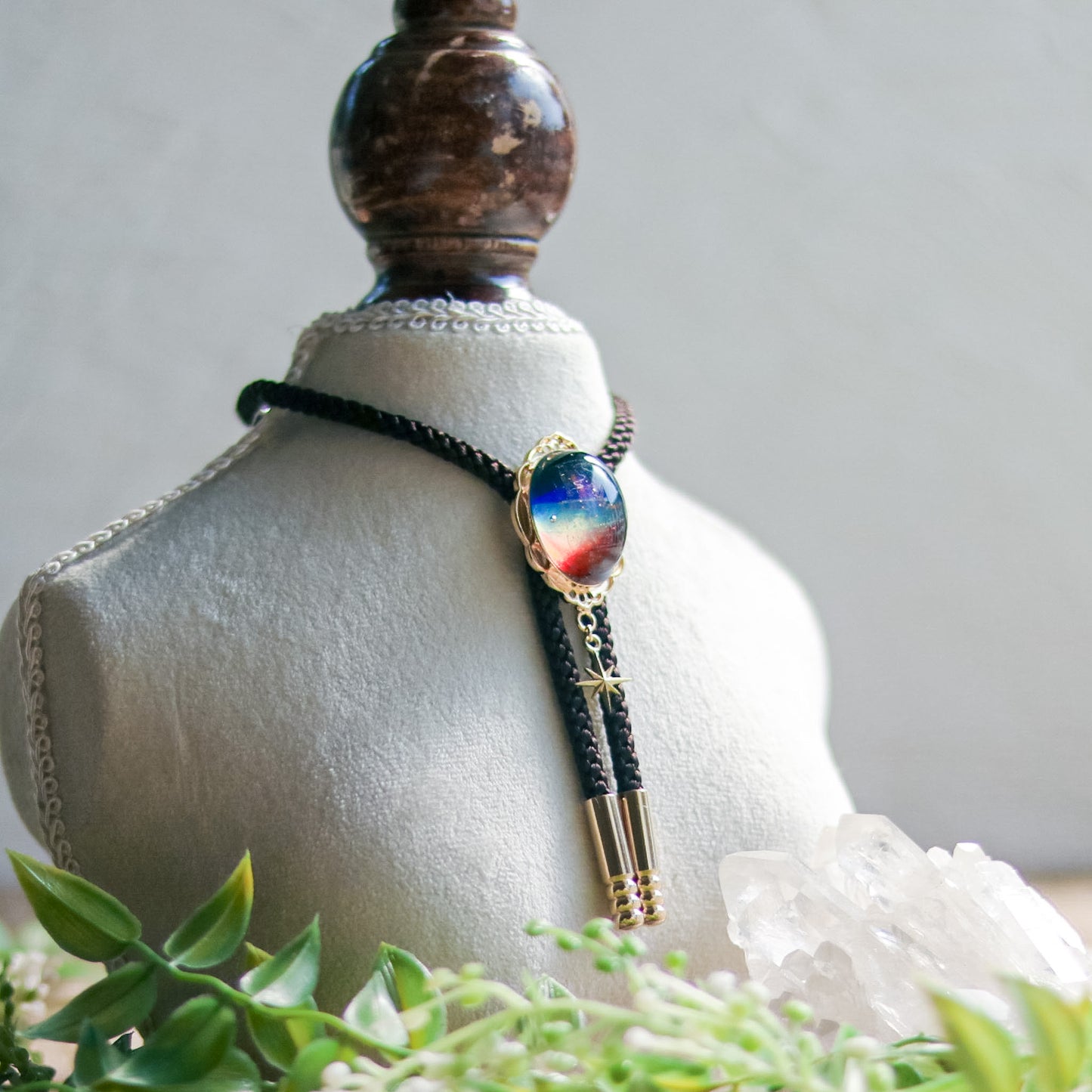 [stained glass candy] loop tie / 黄昏 -gold-
