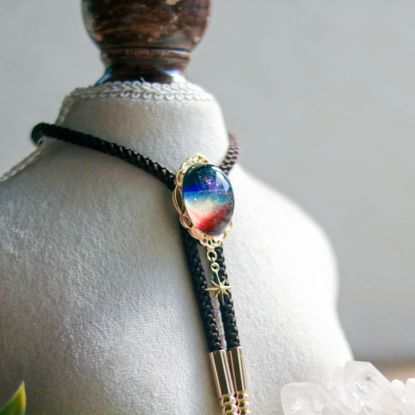 [stained glass candy] loop tie / 黄昏 -gold-
