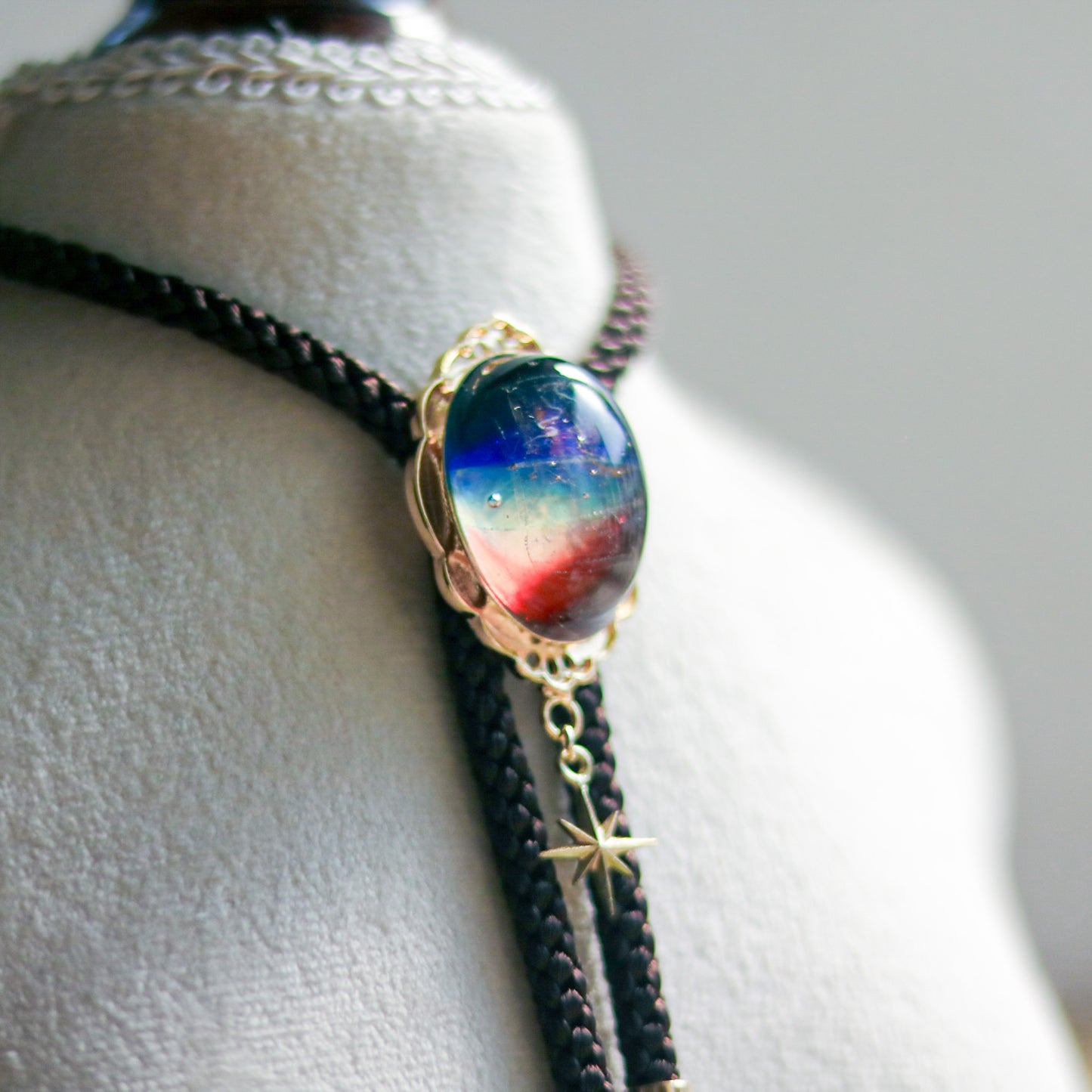 [stained glass candy] loop tie / 黄昏 -gold-