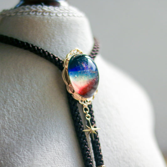 [stained glass candy] loop tie / 黄昏 -gold-