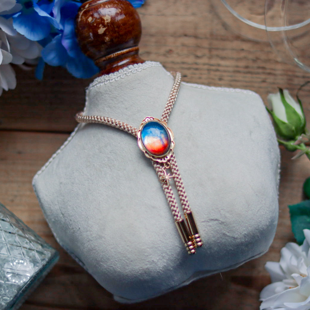 [stained glass candy] loop tie / 夜明け -gold-