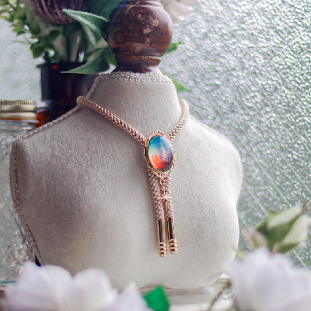[stained glass candy] loop tie / 夜明け -gold-