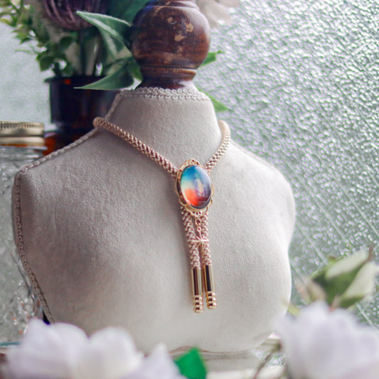 [stained glass candy] loop tie / 夜明け -gold-