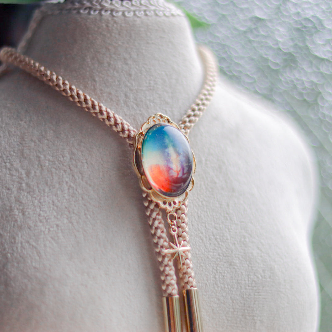 [stained glass candy] loop tie / 夜明け -gold-