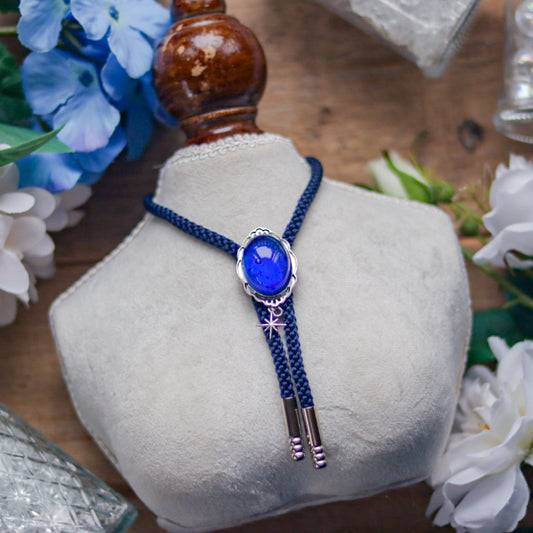 [stained glass candy] loop tie / 星降る夜 -silver-