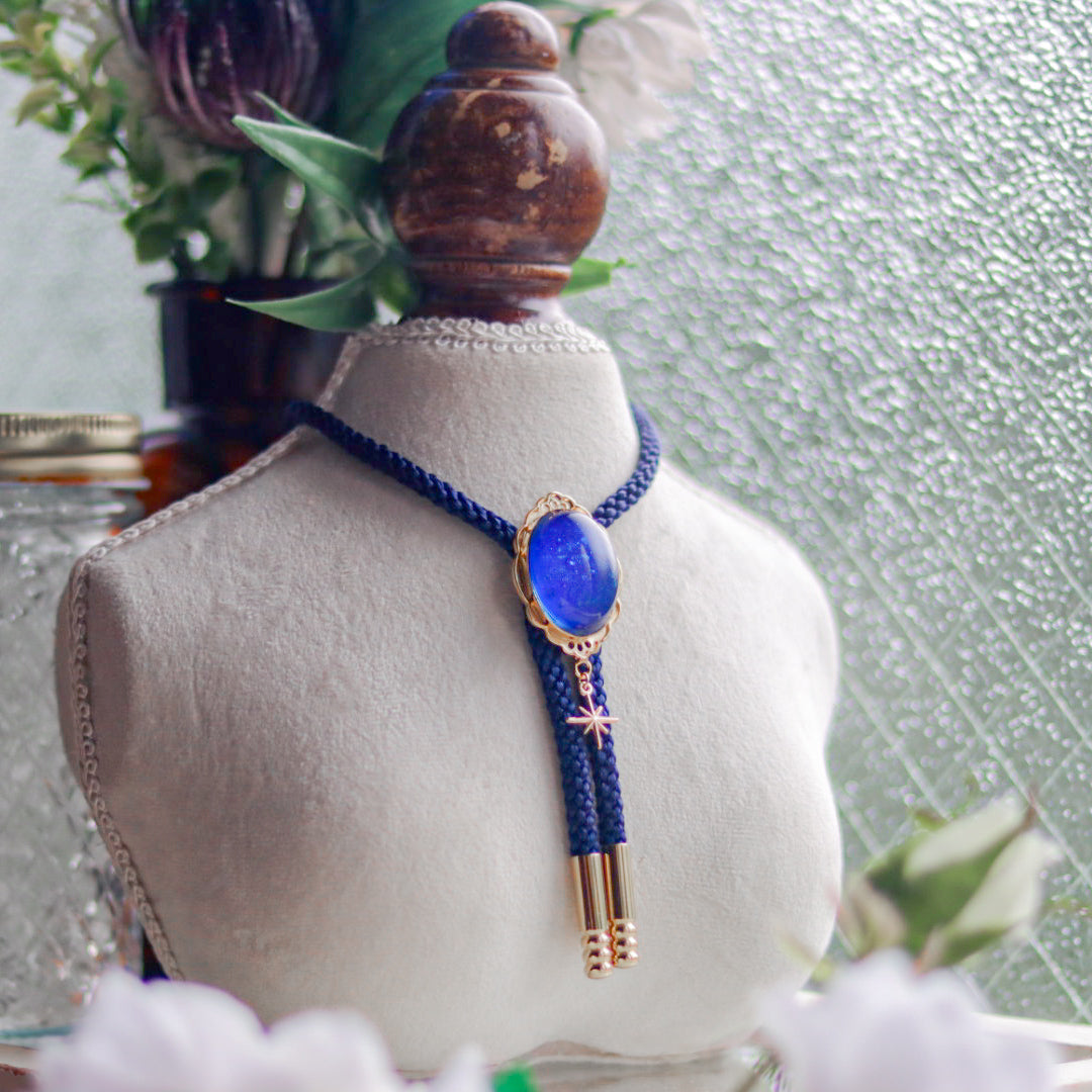 [stained glass candy] loop tie / 星降る夜 -gold-