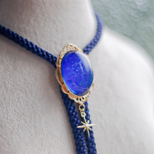 [stained glass candy] loop tie / 星降る夜 -gold-