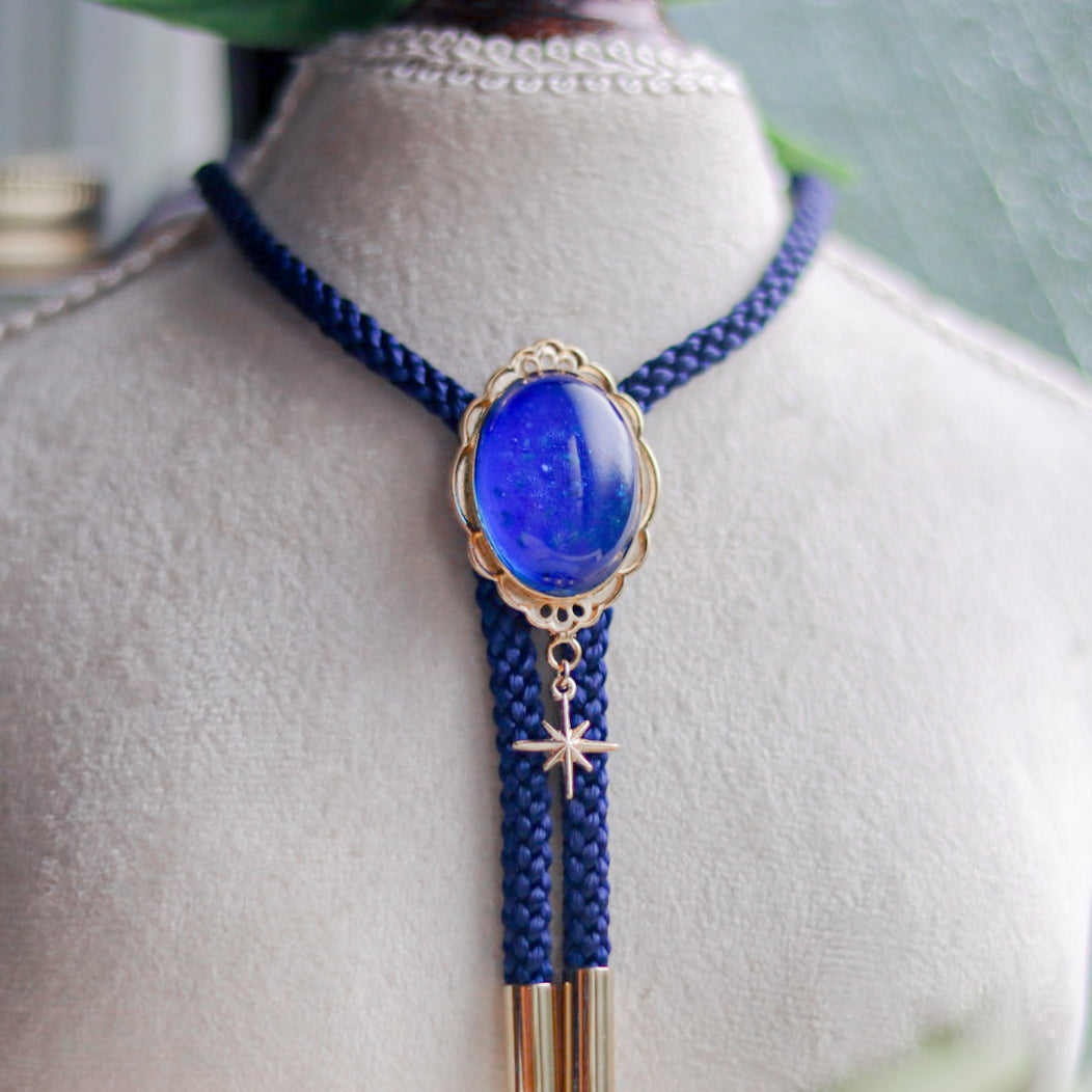 [stained glass candy] loop tie / 星降る夜 -gold-