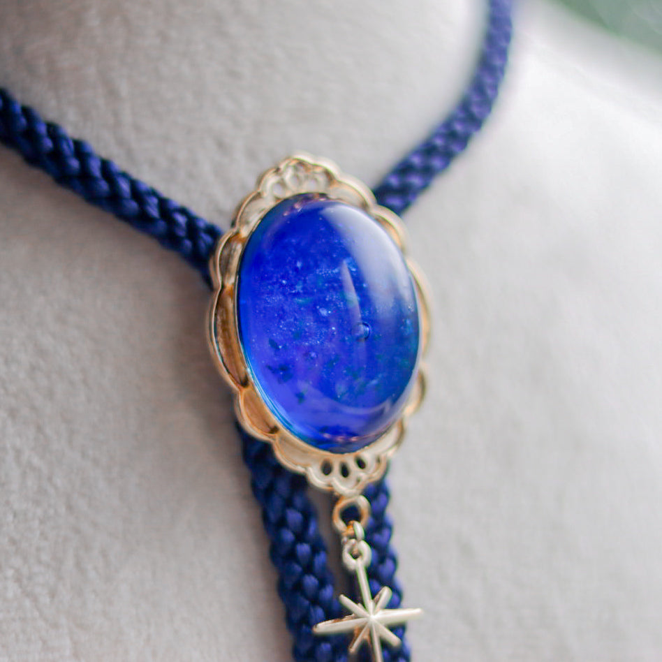 [stained glass candy] loop tie / 星降る夜 -gold-