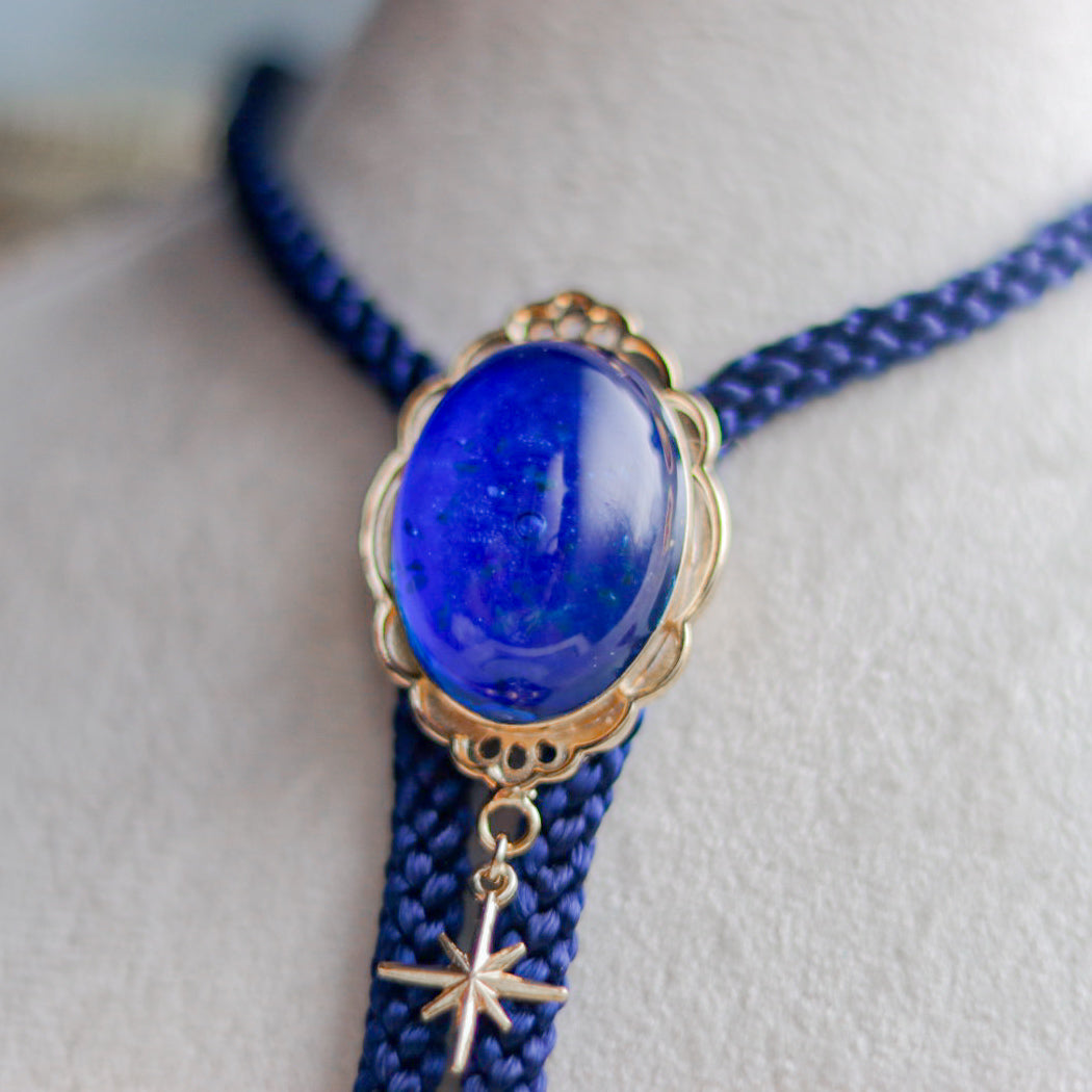 [stained glass candy] loop tie / 星降る夜 -gold-