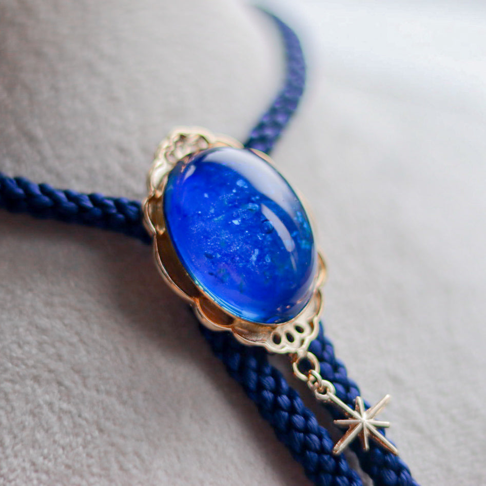 [stained glass candy] loop tie / 星降る夜 -gold-