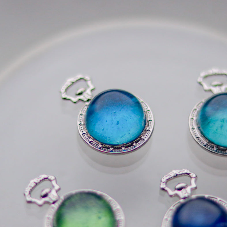 ［水たまりのおはじきドロップス］necklace / 懐中時計mini