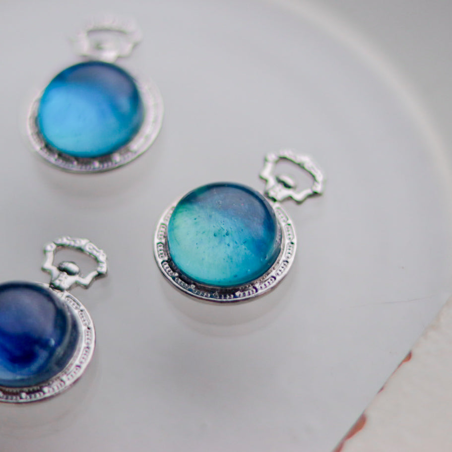 ［水たまりのおはじきドロップス］necklace / 懐中時計mini