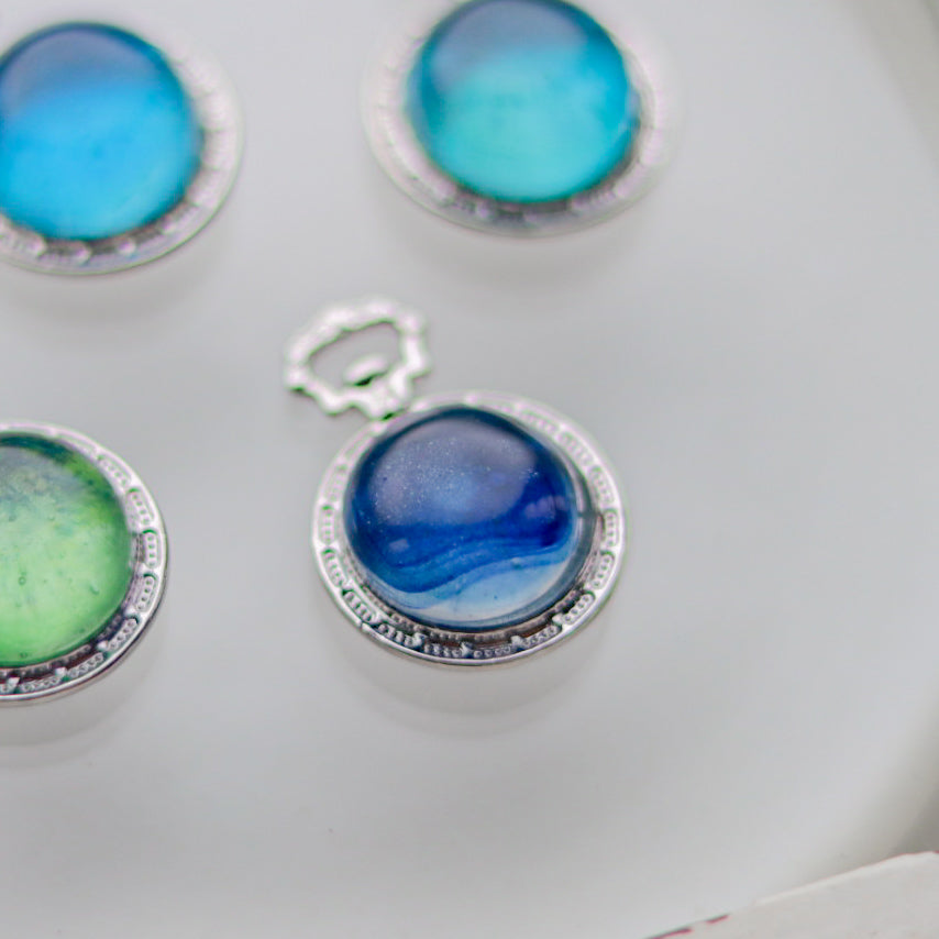［水たまりのおはじきドロップス］necklace / 懐中時計mini