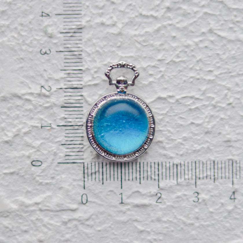 ［水たまりのおはじきドロップス］necklace / 懐中時計mini