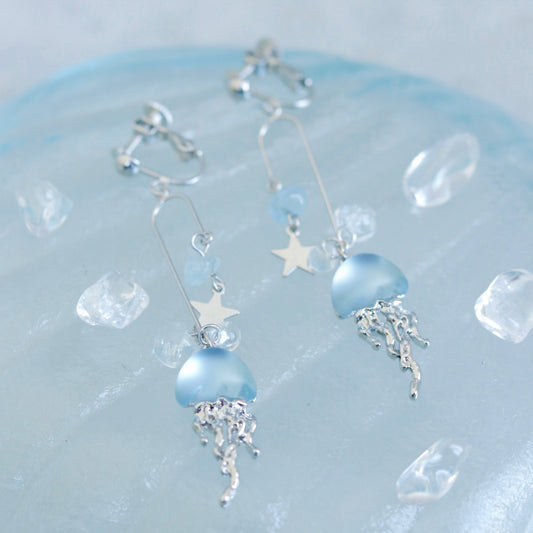 星波くらげピアス/イヤリング