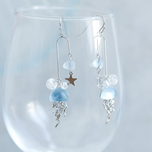 星波くらげピアス/イヤリング