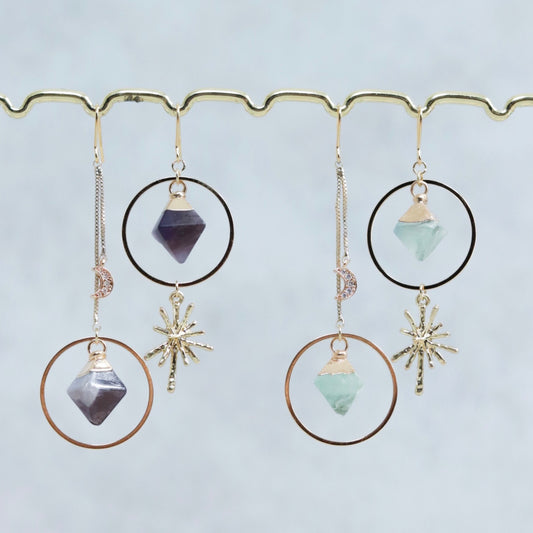 月と太陽　ピアス/イヤリング