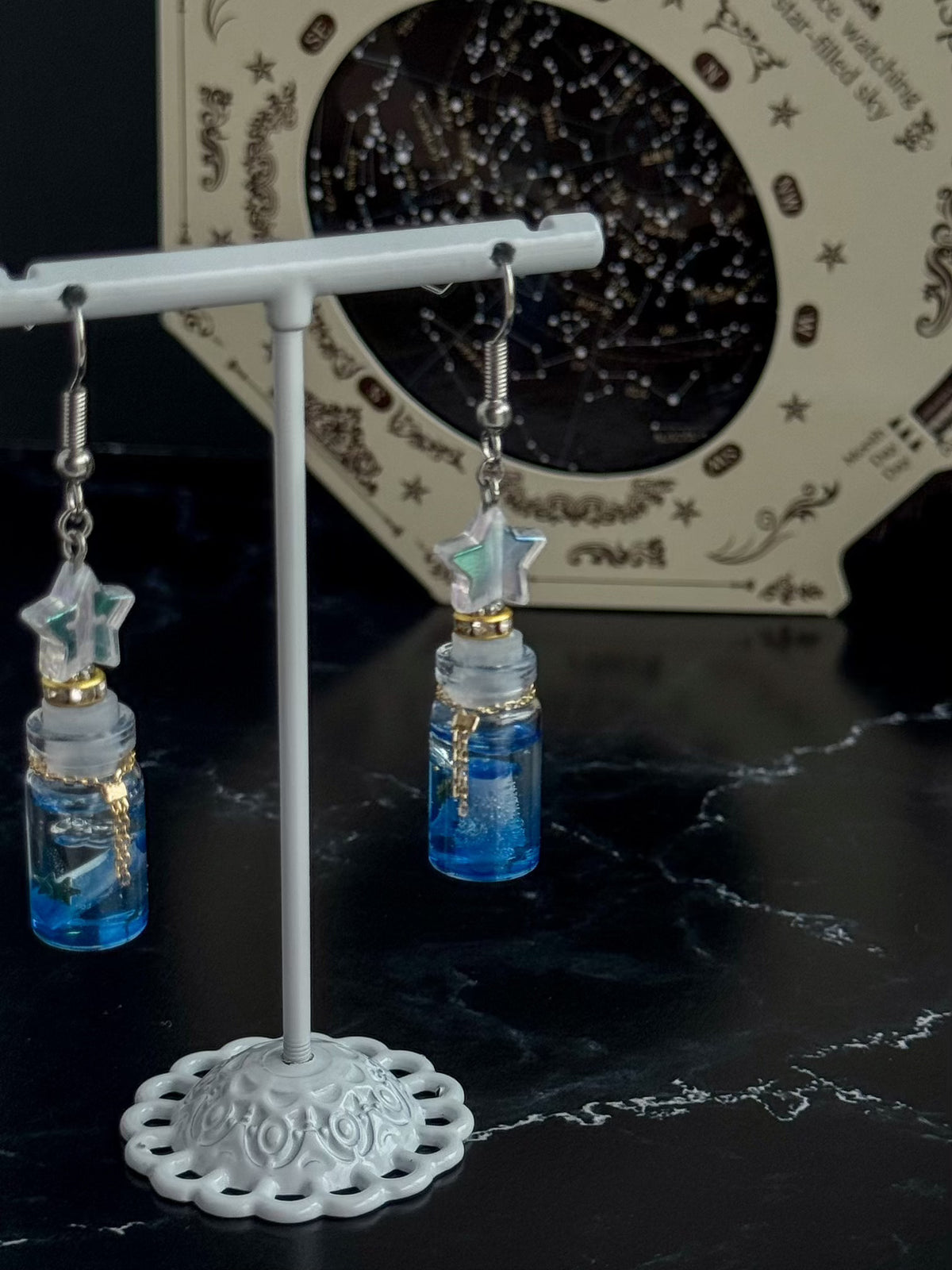 宇宙に向けた漂流ボトルー耳飾りー