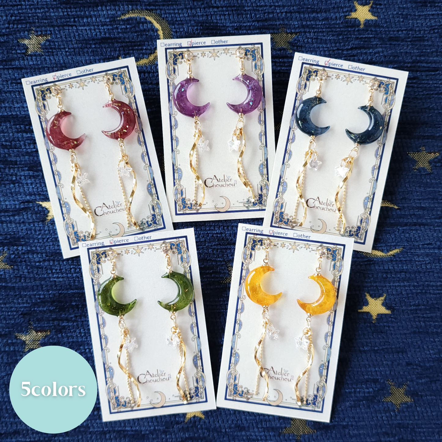 彩月イヤリング＆ピアス