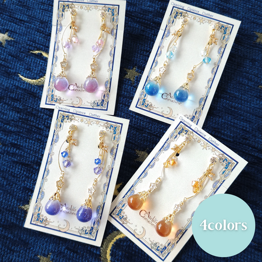 jewel dropイヤリング＆ピアス《空の色》