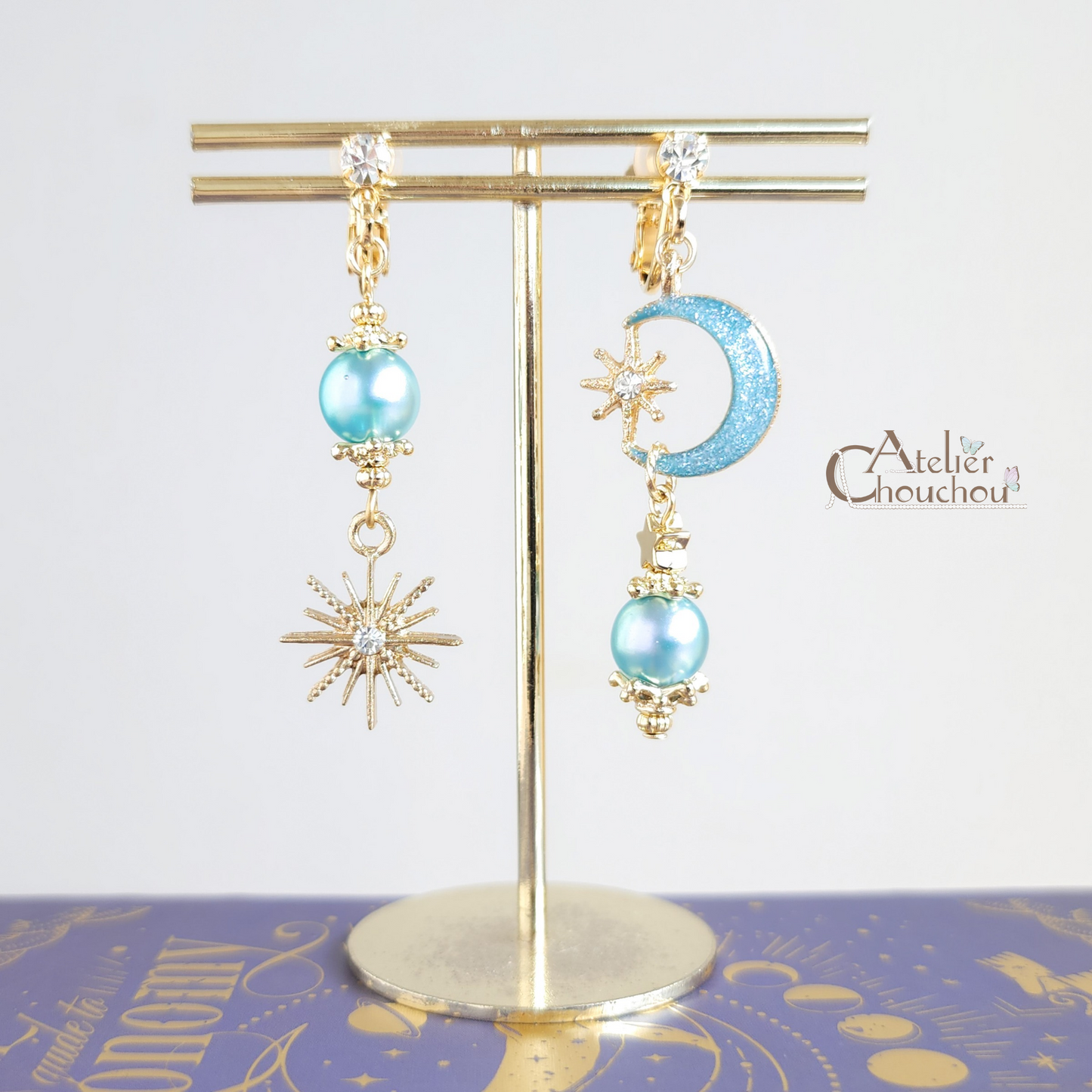 月灯りの耳飾り
イヤリング＆ピアス《幻月》