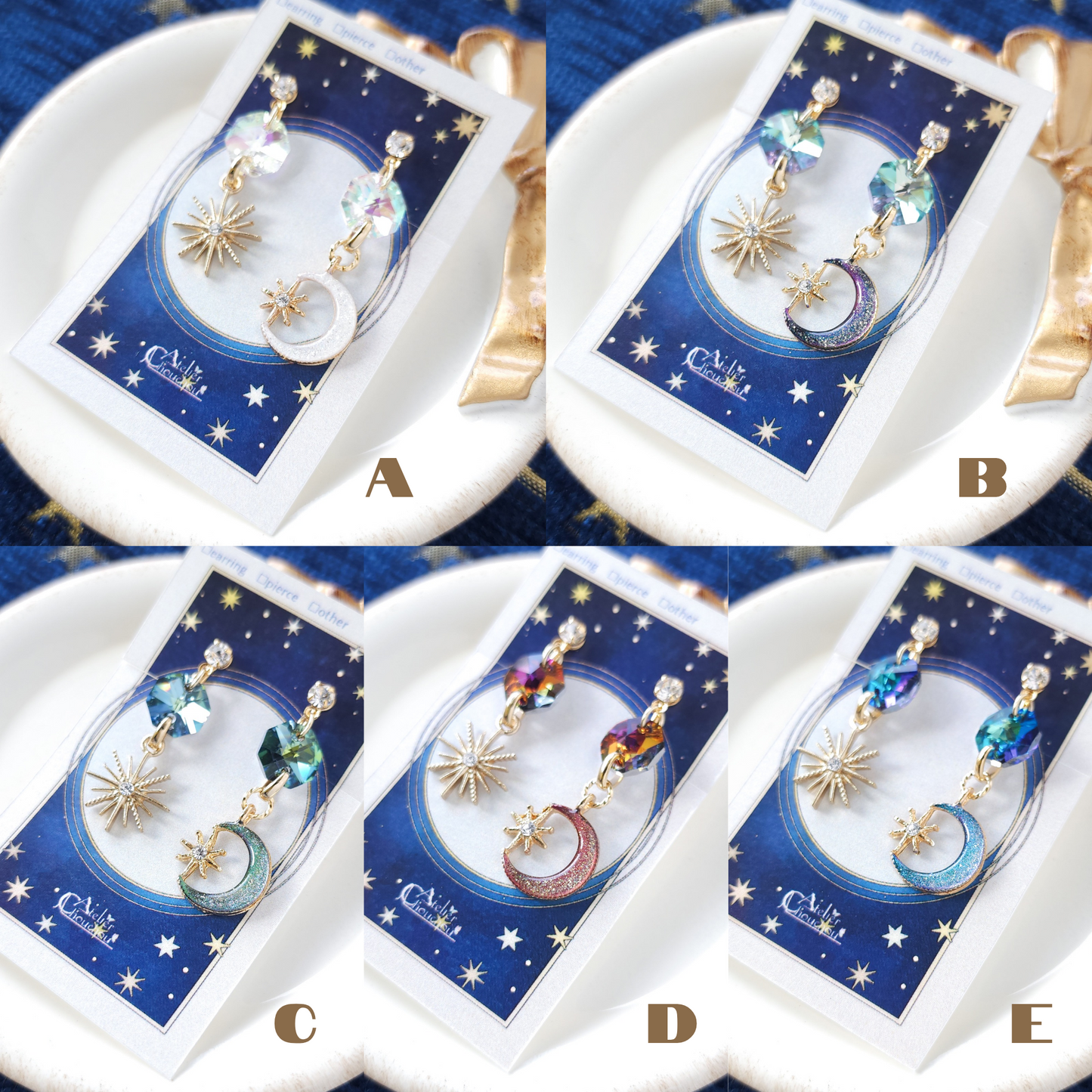 【宙フェス限定】月灯りのイヤリング＆ピアス《燦爛》