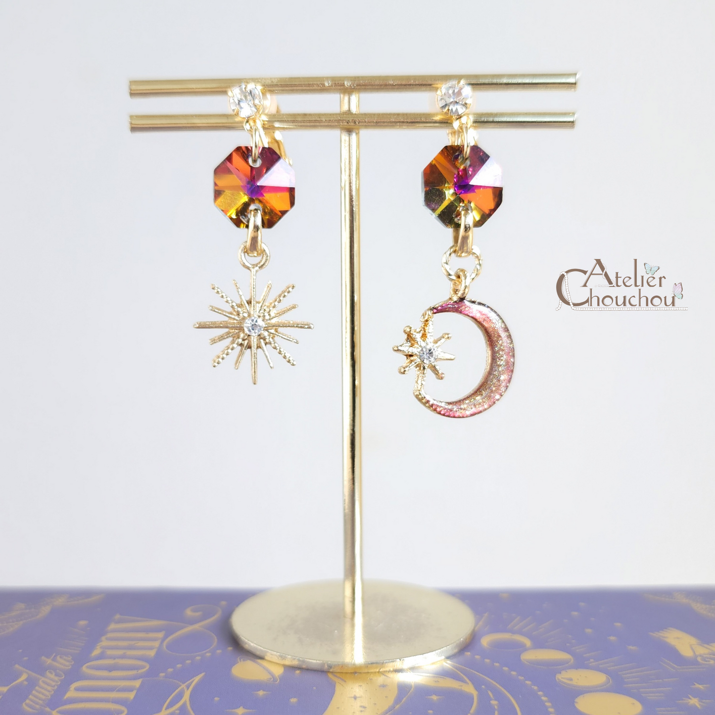 【宙フェス限定】月灯りのイヤリング＆ピアス《燦爛》