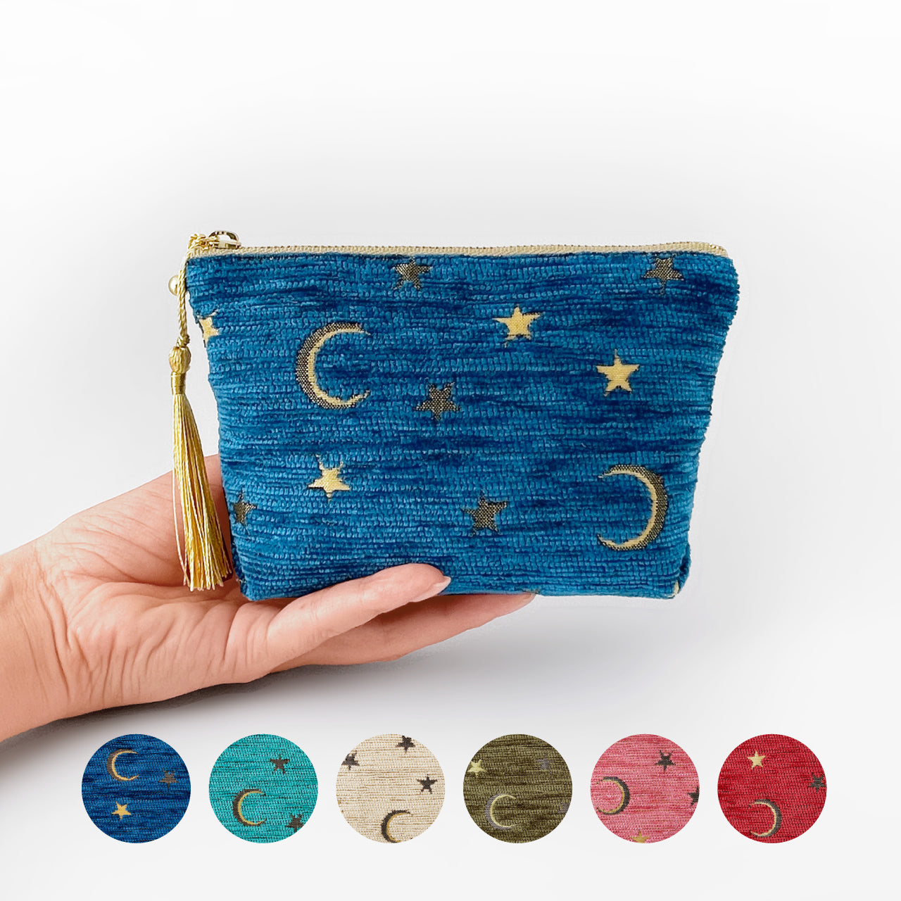 【そら】ポーチ　ハンドメイド Arabian Night｜マチ付きポーチ(M) – 宙フェス夜市