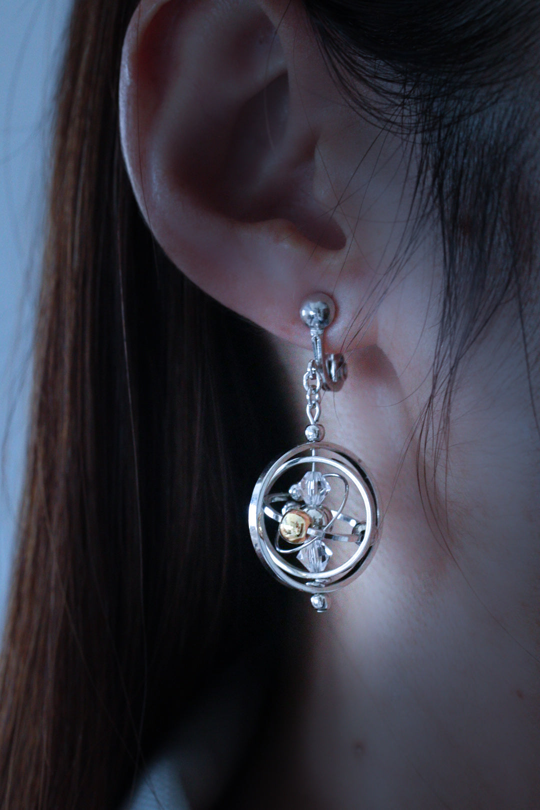 銀河の羅針 シルバー耳飾り