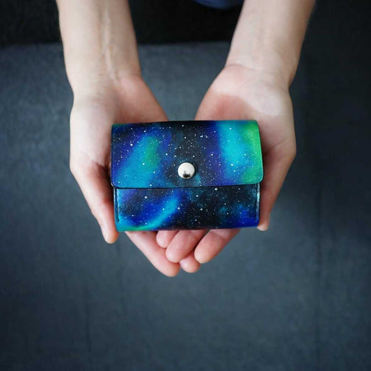 『星の銀河シリーズ』星のカケラ舞う銀河の三つ折り財布