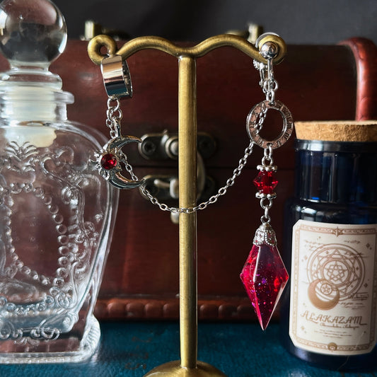 月刻の耳飾り（シルバー）