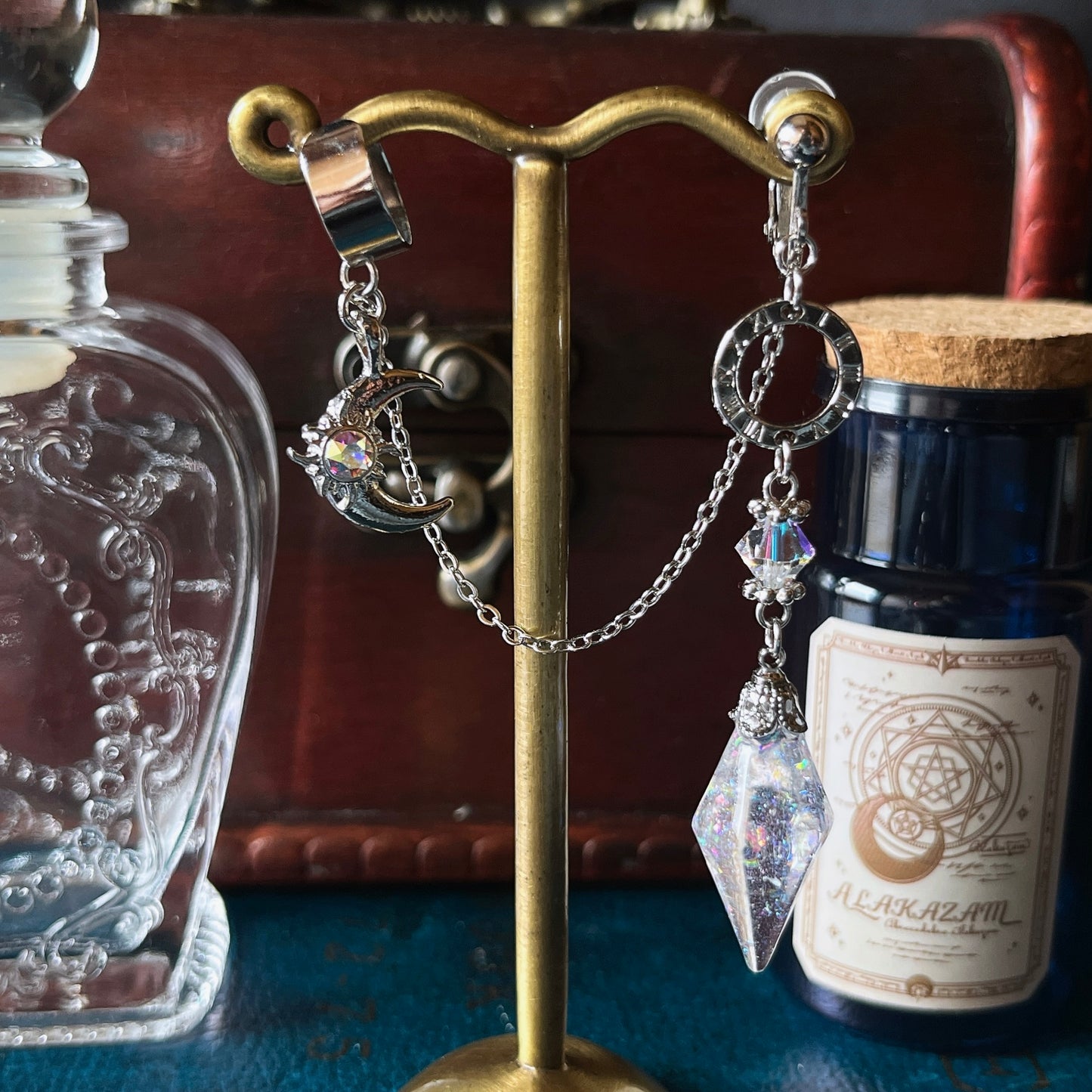 月刻の耳飾り（シルバー）