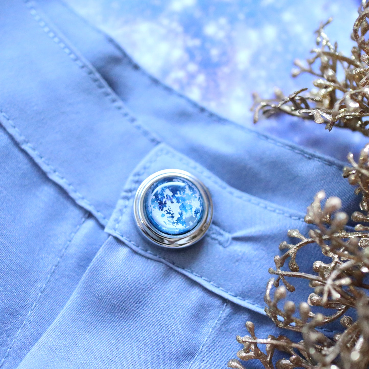 宙色満月のボタンカバー