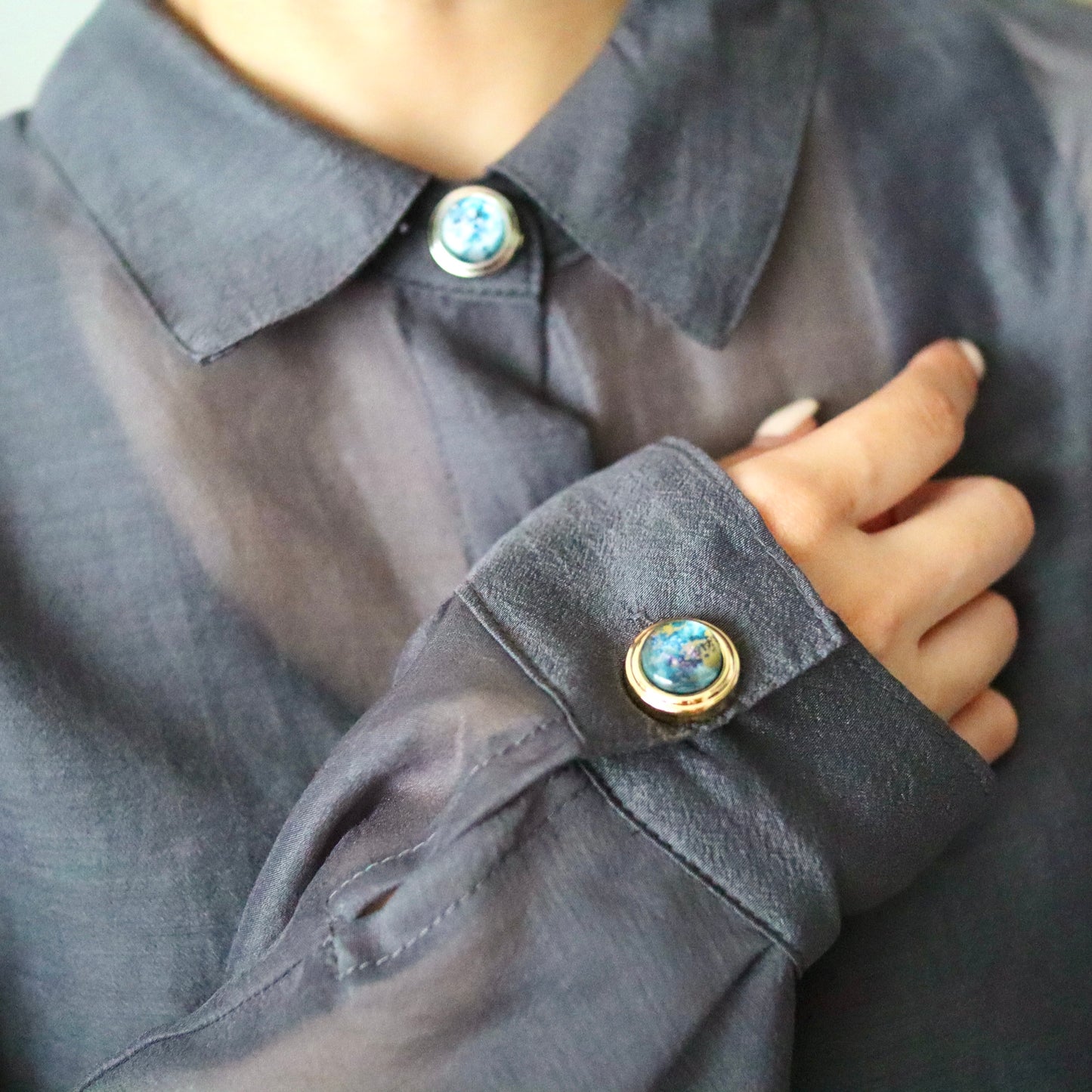 宙色満月のボタンカバー