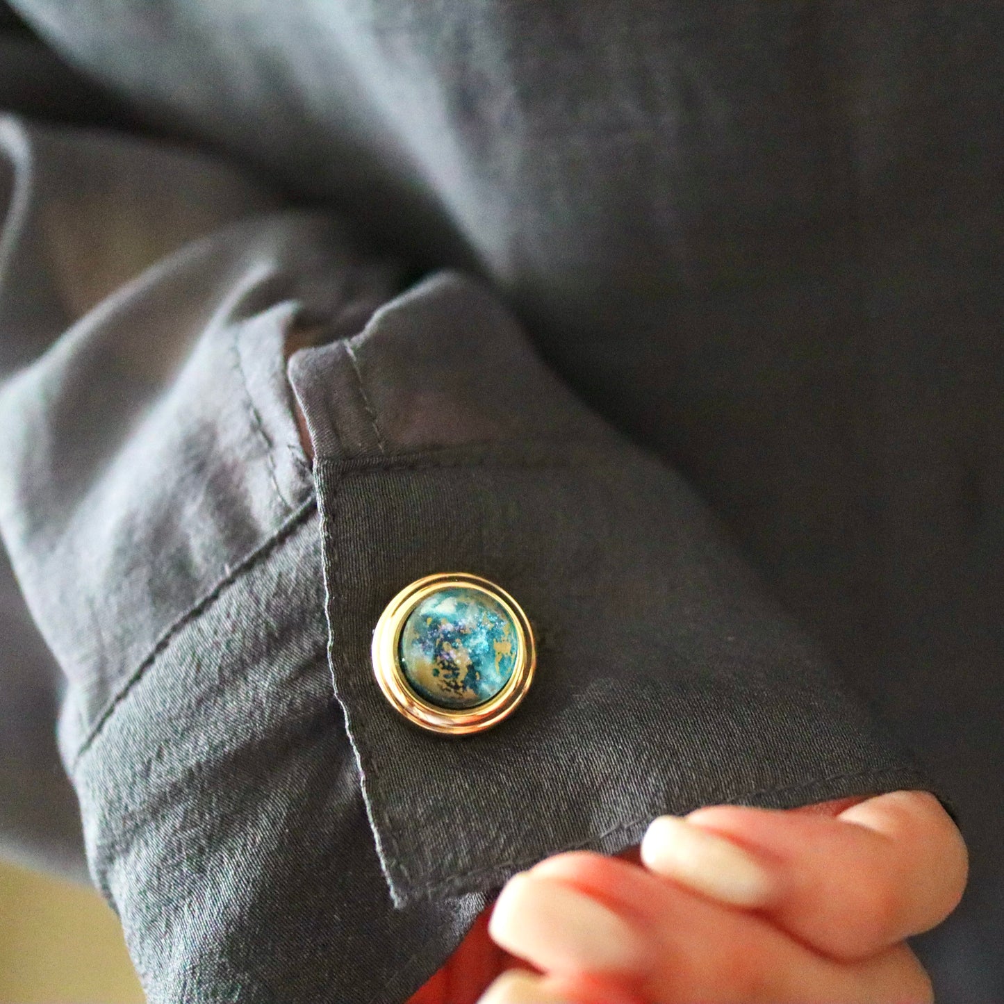 宙色満月のボタンカバー