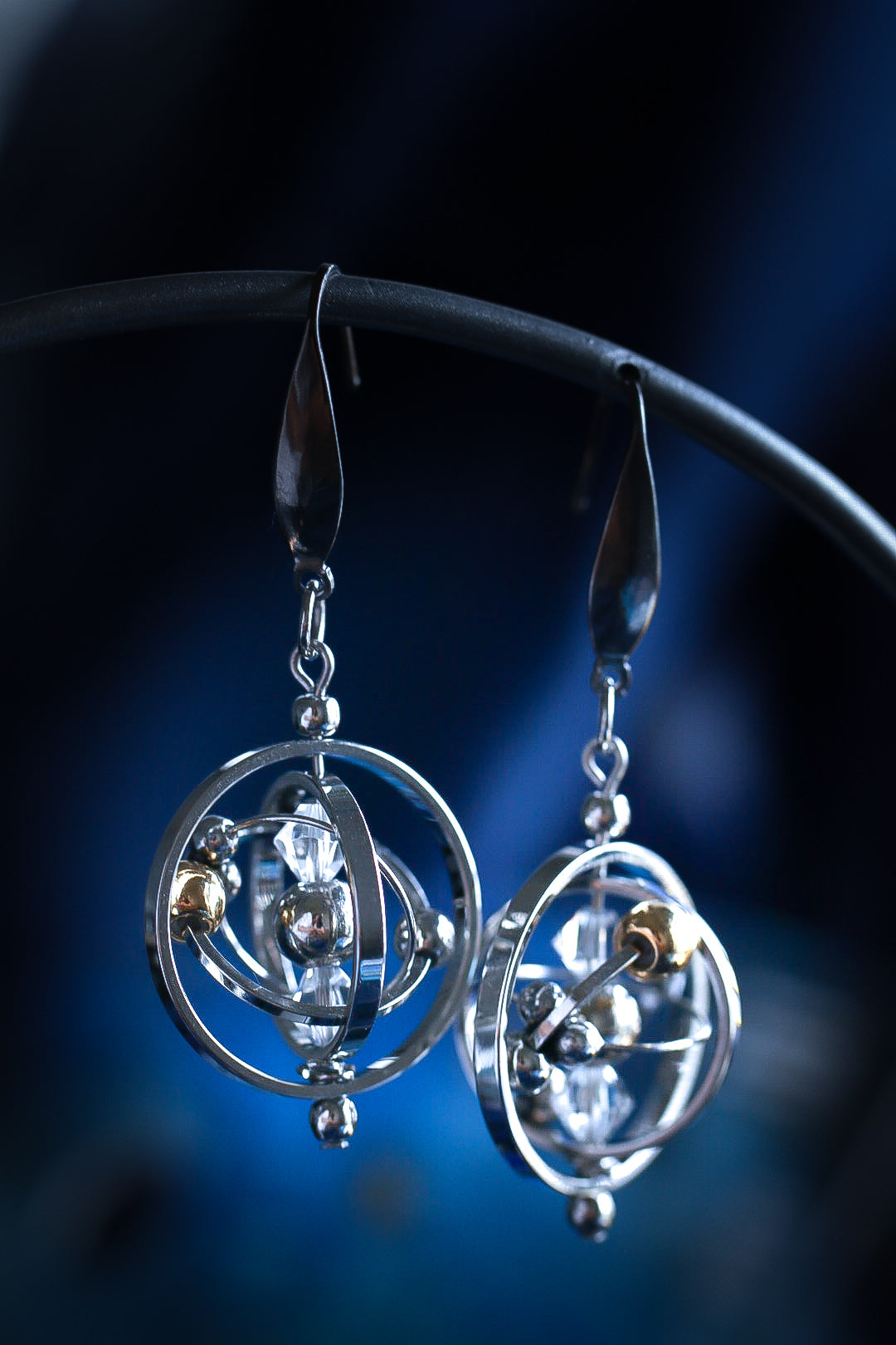 銀河の羅針 シルバー耳飾り