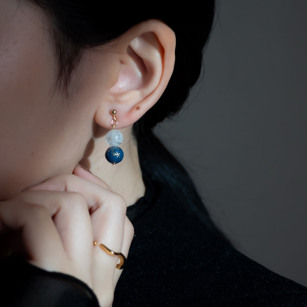 hikari. ピアス・イヤリング -クラック水晶