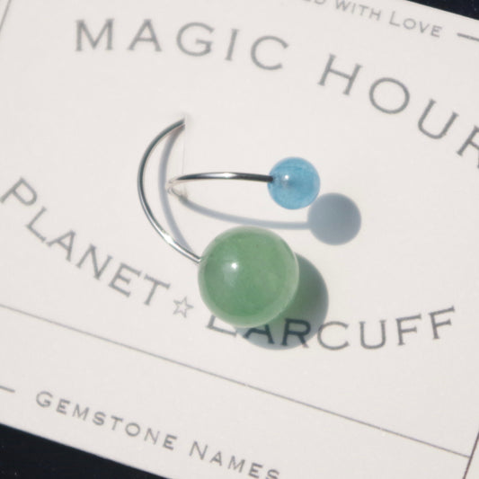 天然石イヤーカフPlanet「夏空」