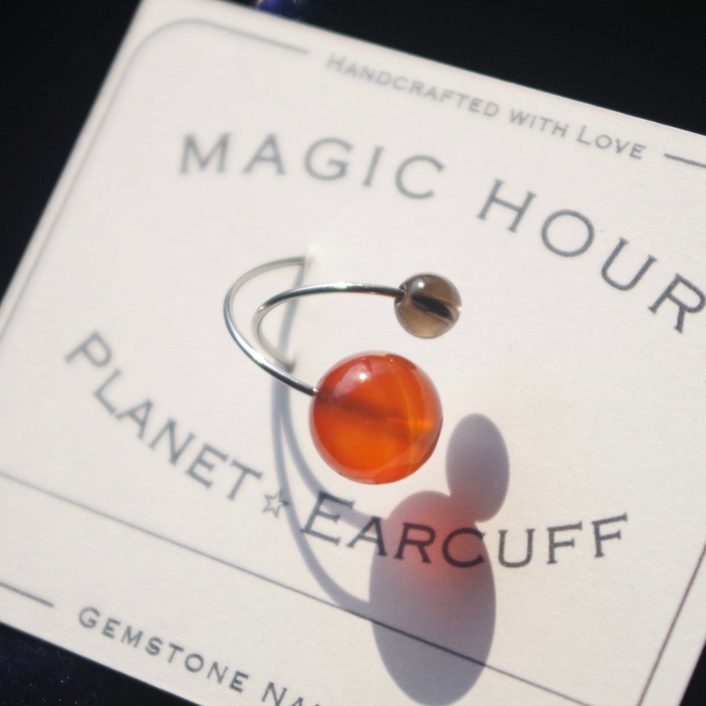 天然石イヤーカフPlanet「茜空」